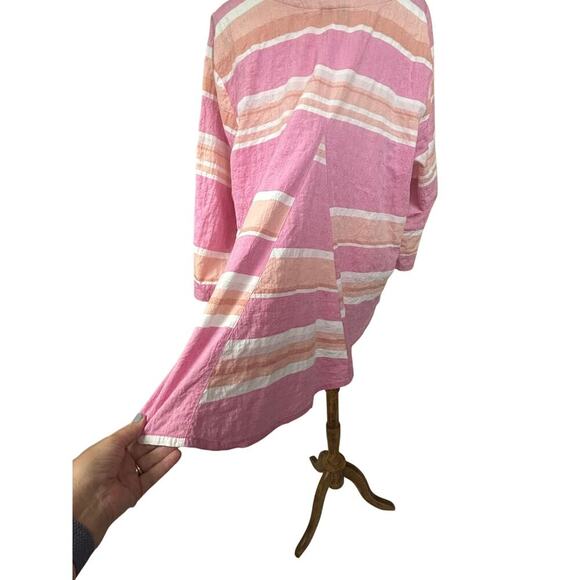 Habitat pink/white tunic, XL, coastal, relaxed, lagom, soft minimalism - Picture 4 of 6
